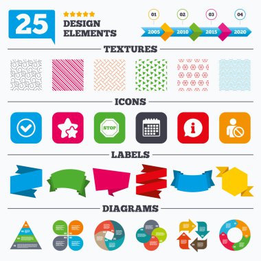 bilgi simgeleri. Dur yasağı sembolü.