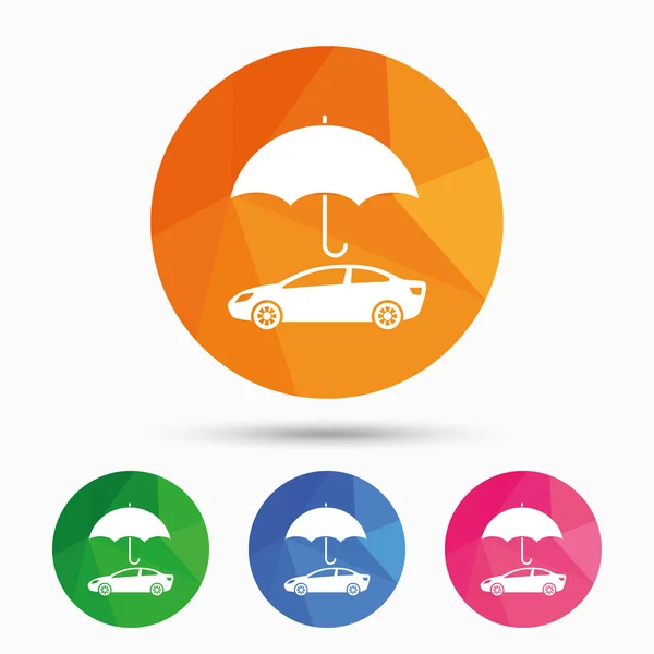 Car insurance sign icon. Protection symbol. — Stock Vector