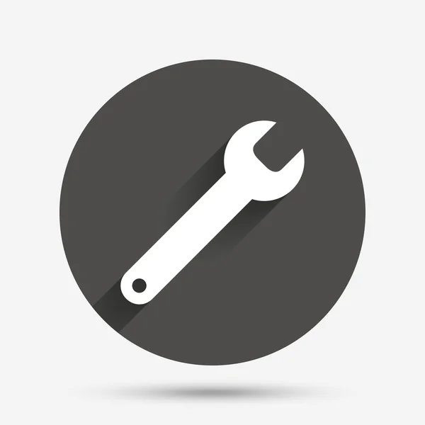 Icono de signo de llave inglesa. Símbolo de herramienta . — Vector de stock