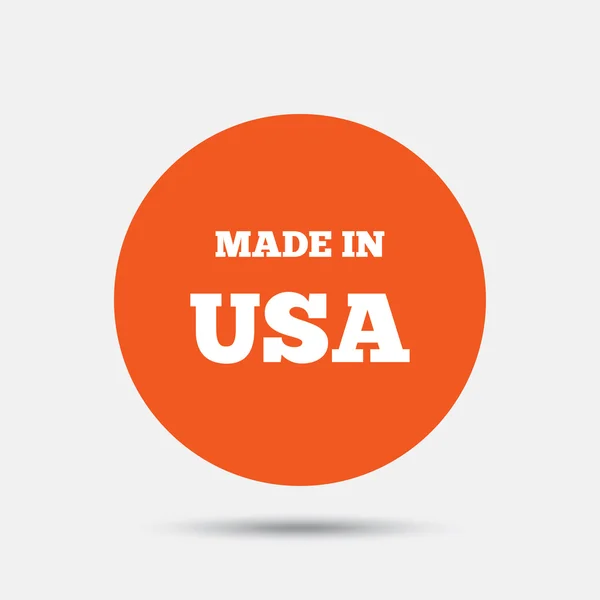 Feito no ícone dos EUA. Símbolo da produção de exportação . — Vetor de Stock