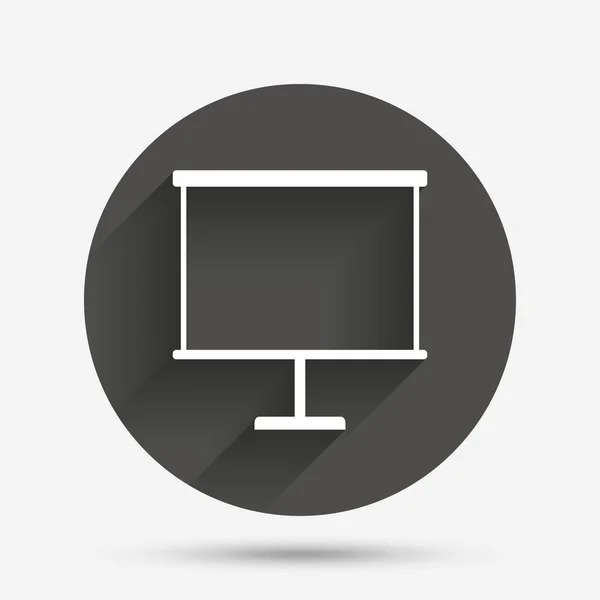 Presentation billboard tecken ikon. ppt symbol. — Stock vektor