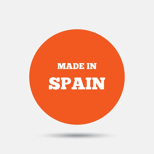Feito em ícone Espanha. Símbolo da produção de exportação . — Vetor de Stock
