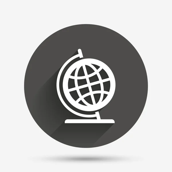 Icône de signe Globe. Symbole géographique . — Image vectorielle