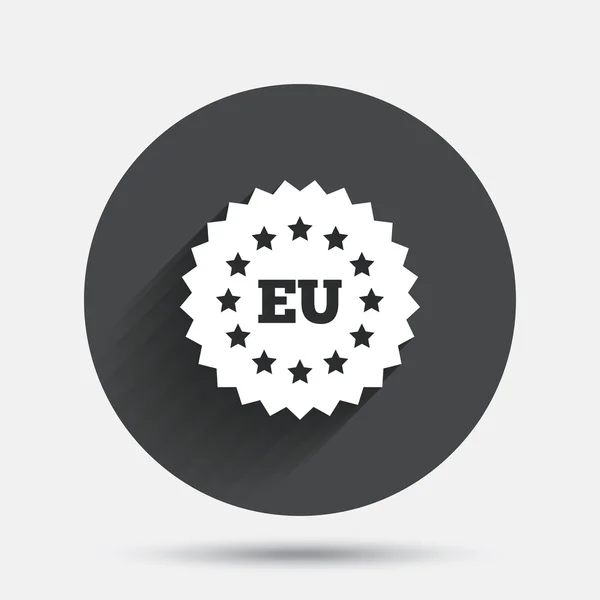 Icono de la Unión Europea. Símbolo UE estrellas . — Vector de stock