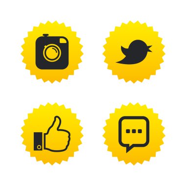 Yenilikçi fotoğraf makinesi. Konuşma balonu gibi sohbet.