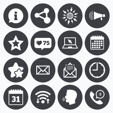 İletişim simgeler. İlgili kişi, posta işaretleri.