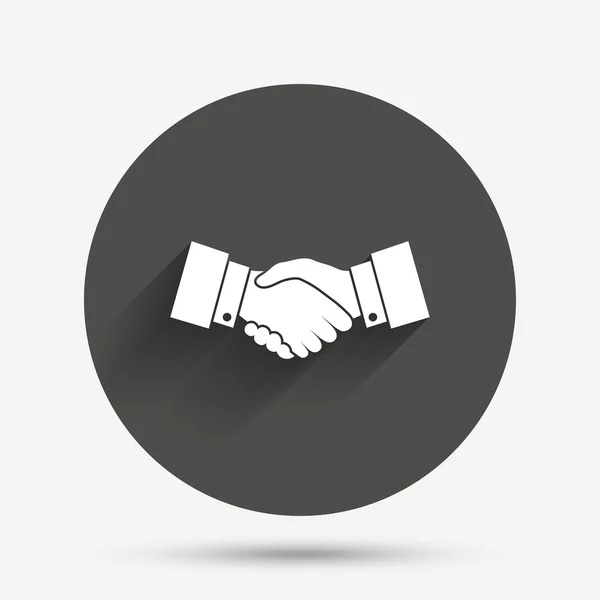 Handshake sign icon. Successful business symbol. — Stock Vector