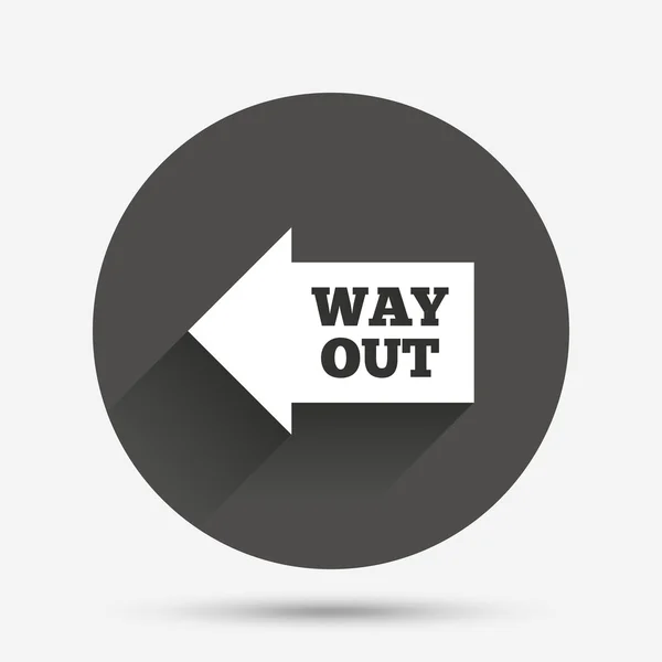 Way out left sign icon. Arrow symbol. — Stock Vector