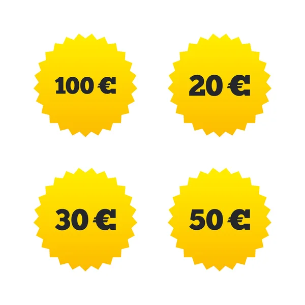 Geld in Euro-Symbolen. Hundert, fünfzig Euro. — Stockvektor