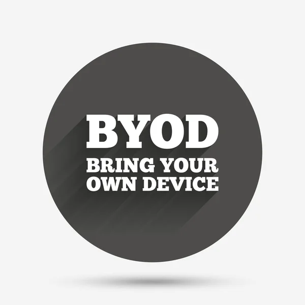 BYOD tecken ikon. ta med din egen enhet symbol. — Stock vektor