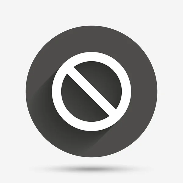 Icona del segno della lista nera. Simbolo non consentito dall'utente . — Vettoriale Stock