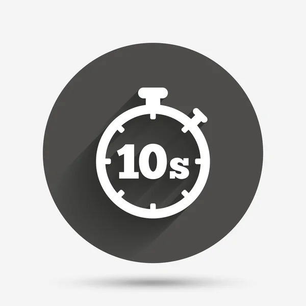 Timer 10s segno icona. Simbolo cronometro . — Vettoriale Stock