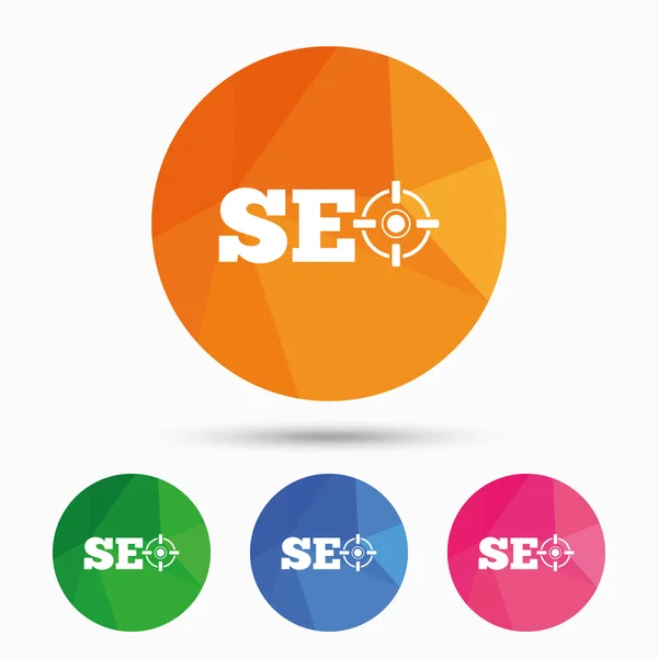 SEO sign icon. Search Engine Optimization symbol. — Stock Vector