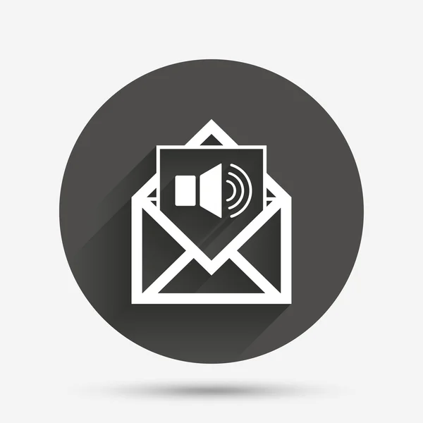Voice mail icon. Speaker symbol. Audio message. — Stock Vector