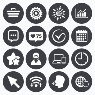 Internet, seo simgeler. Onay işaretleri alışveriş,.