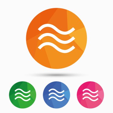 su dalgaları işareti simgesi. sel sembol.