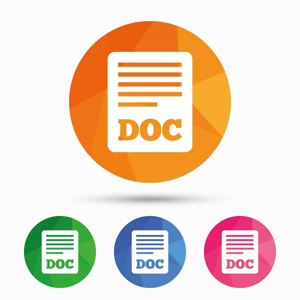 Document bestandspictogram. Download doc knop. — Stockvector