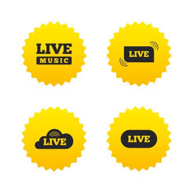 canlı müzik simgeler. Karaoke veya hava akımı.