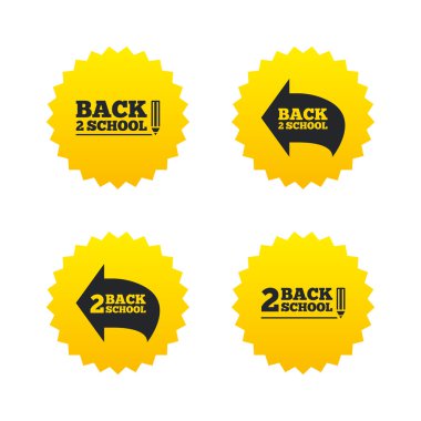 geri okul simgeler. tatil sonrası çalışmalar