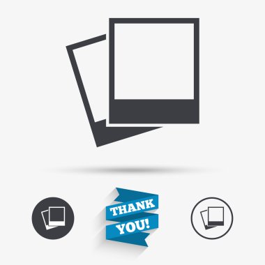 fotoğraf çerçeveleri şablon simgesi. boş fotoğraf.