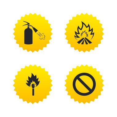 Ateş Alev simgeler. İçki yasağı dur sembolü.