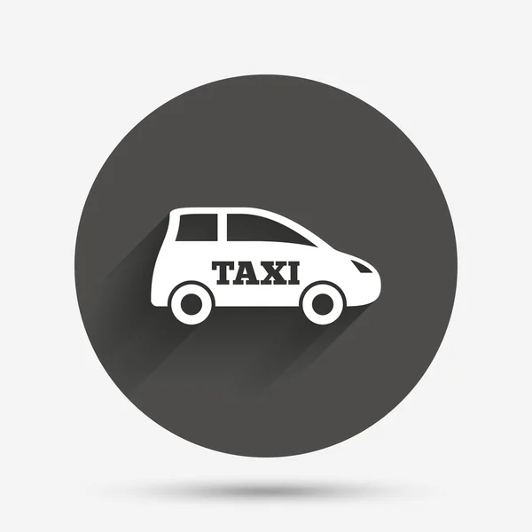Taxi auto teken pictogram. hatchback symbool. — Stockvector