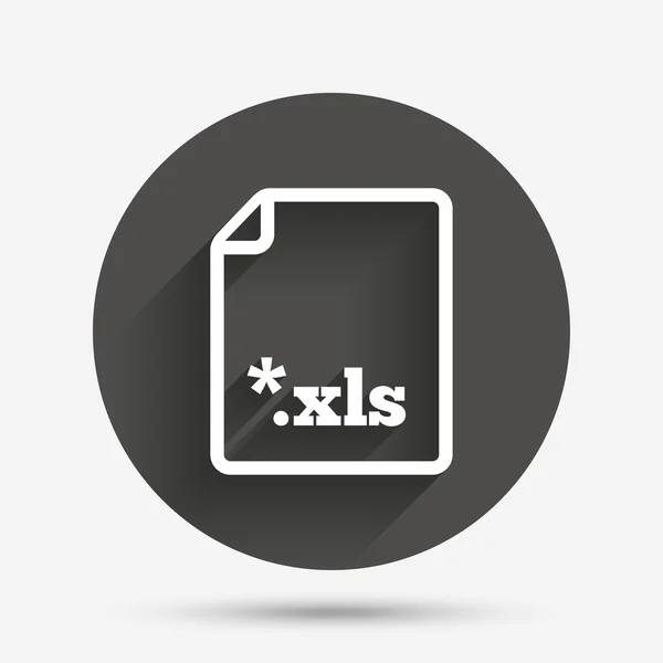 Excel-fil dokumentikonen. knappen Download xls. — Stock vektor