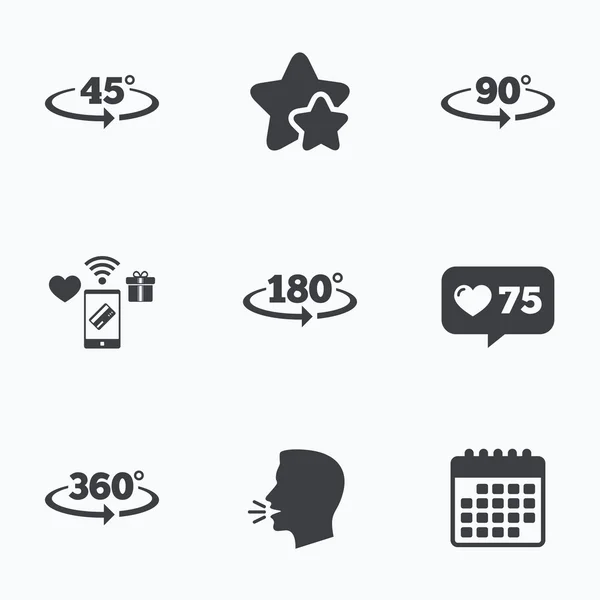 Angle degrees icons. Geometry math signs. — Stock Illustration Angle degrees icons. Geometry math signs. Stock Illustration