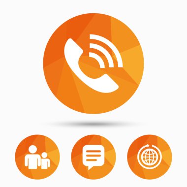 kişiler ve telefon görüşmesi grubudur. konuşma balonu.