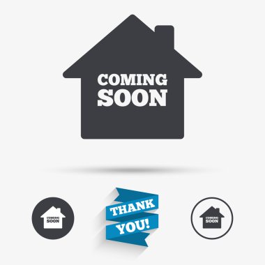 Homepage coming soon icon. clipart