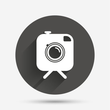 yenilikçi fotoğraf kamera işareti simgesi. Retro kamera.