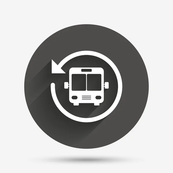 Bus-Shuttle-Symbol. Haltestellensymbol für den öffentlichen Nahverkehr. — Stockvektor