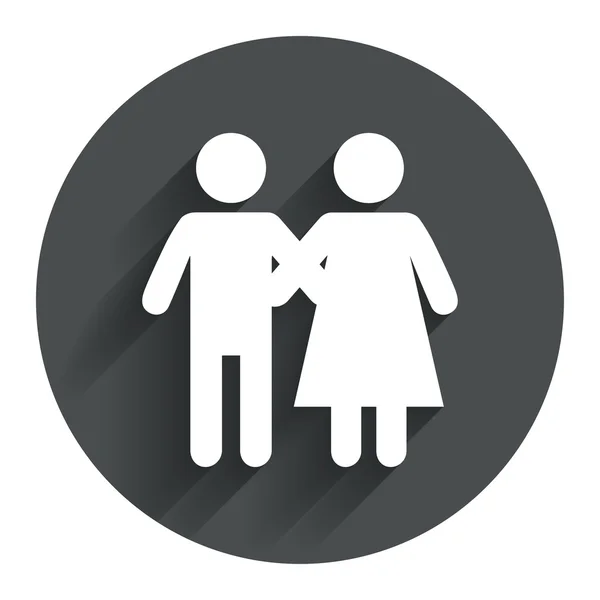 Couple icon. Young family symbol. — Stock Vector