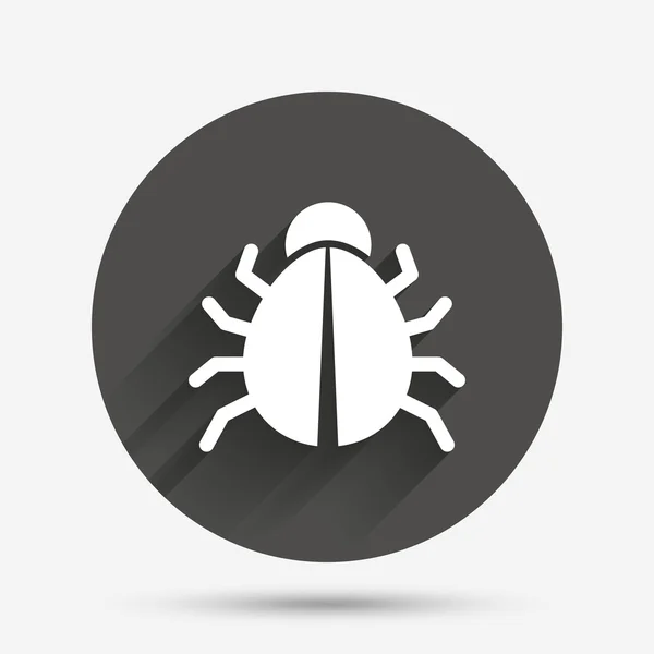 Bug teken pictogram. virus symbool. software bug fout — Stockvector