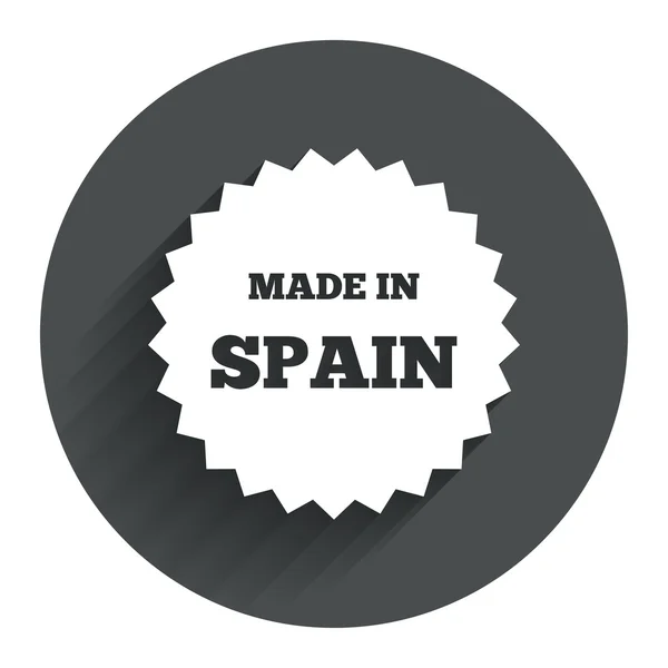 Gemaakt in Spanje pictogram. Productie symbool exporteert. — Stockvector