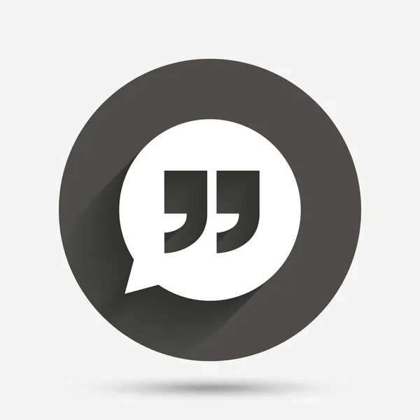 Quote sign icon. Quotation mark symbol.