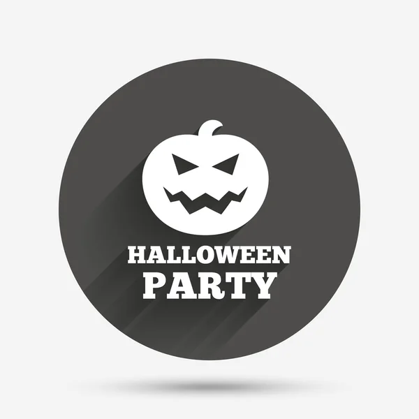 Halloween pumpkin sign icon. Halloween party. — Stock Vector