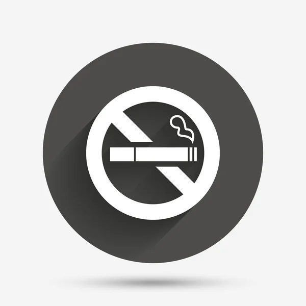 No fumar icono de signo. Símbolo de cigarrillo . — Archivo Imágenes Vectoriales