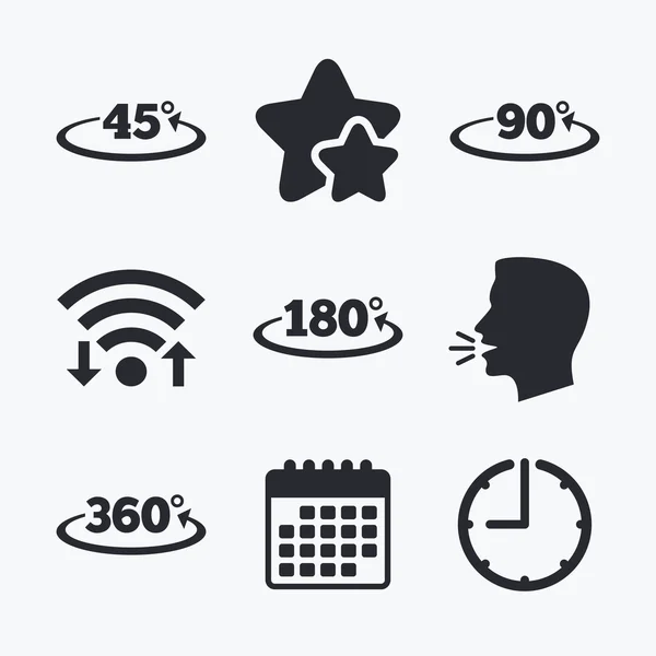 Angle degrees icons. Geometry math signs. — Stock Illustration Angle degrees icons. Geometry math signs. Stock Vector