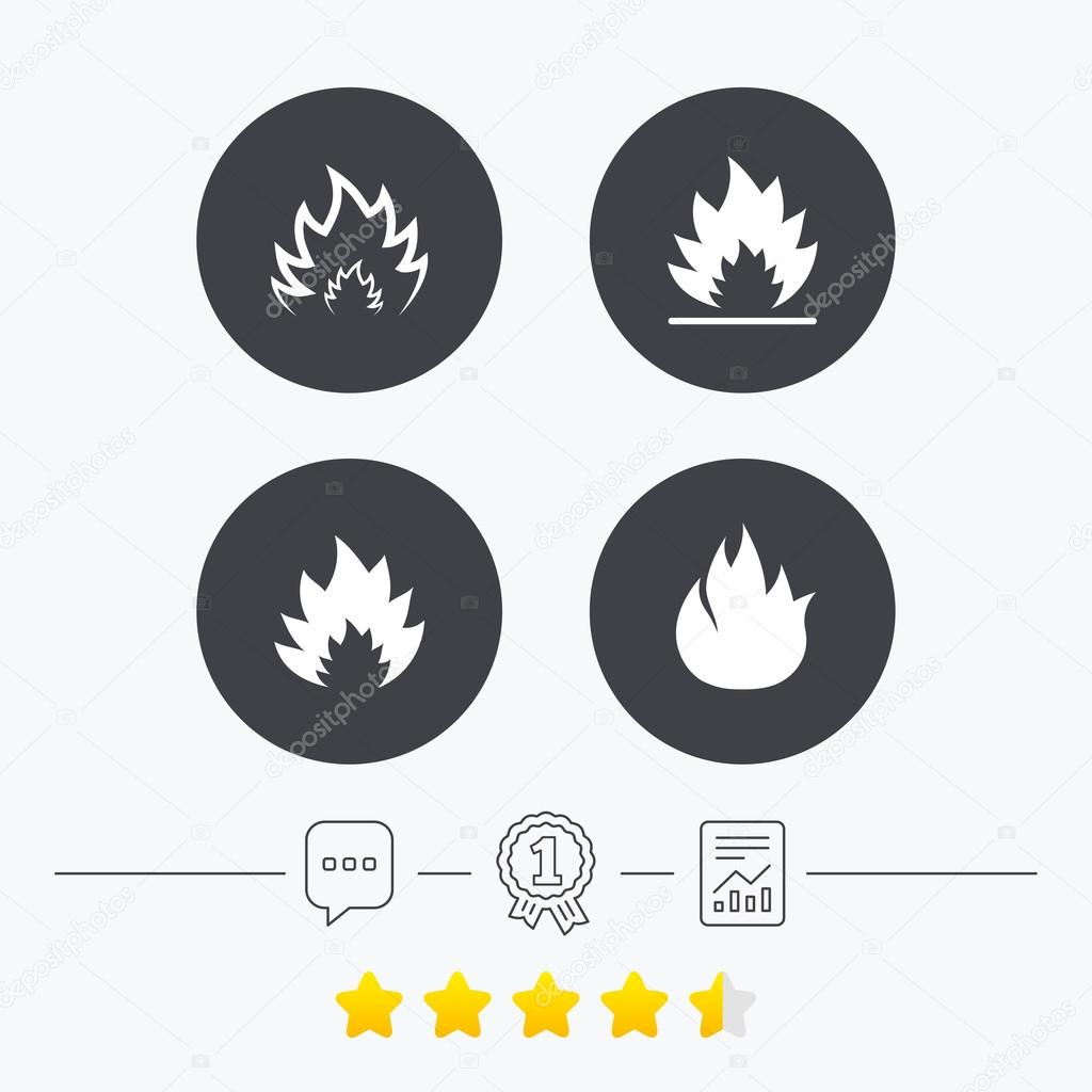 Fire flame icons. Heat signs. Stock Vector Image by ©Blankstock 123299082