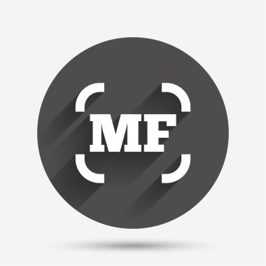 manuel odaklama fotoğraf kamera işareti simgesi. MF ayarları