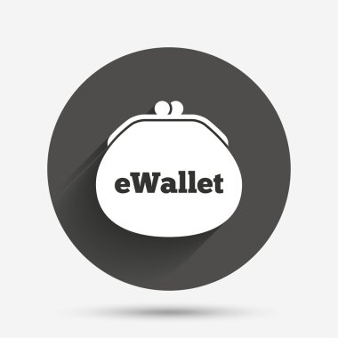 ewallet işareti simgesi. elektronik cüzdan sembolü.