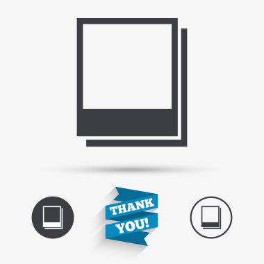 fotoğraf çerçeveleri şablon simgesi. boş fotoğraf.