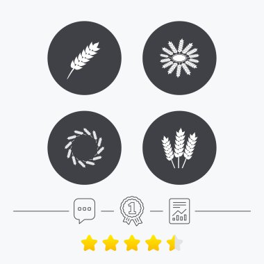 Tarım simgeler. gluten ücretsiz simgeler.