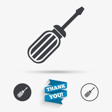 tornavida aracı işareti simgesi. sembol tamir.