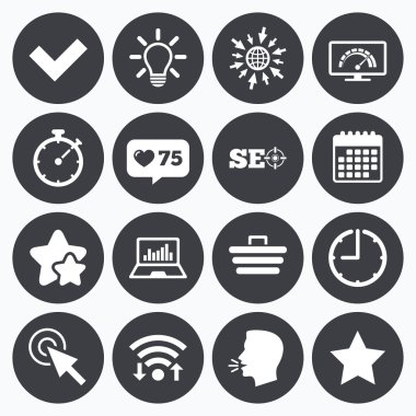 Internet, seo simgeler. Bant genişliği hız işareti.