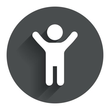 Alt simge. Mutlu genç çocuk sembolü.