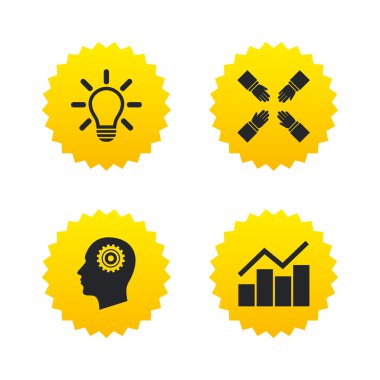 lamba fikir. grafik grafik diyagramı. kafa dişli ile.