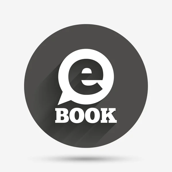 Ícone de sinal do E-Book. Símbolo electrónico . — Vetor de Stock