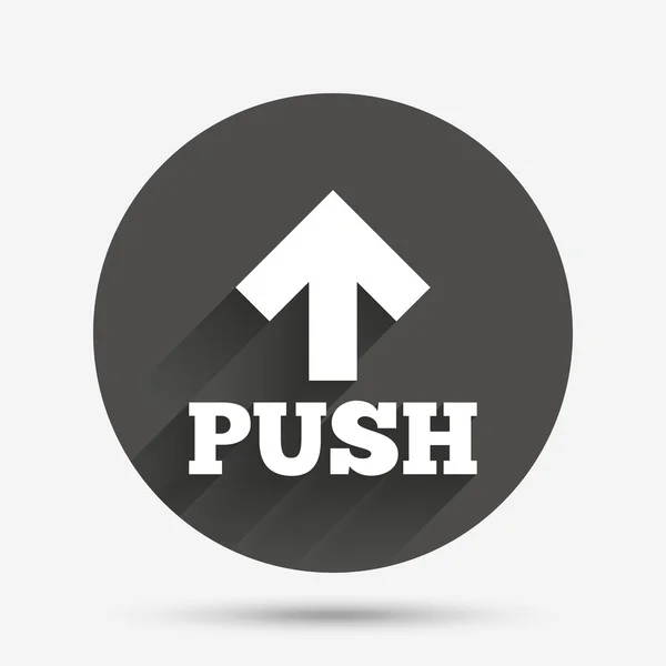 Push teken pictogram. Druk op pijl-symbool — Stockvector